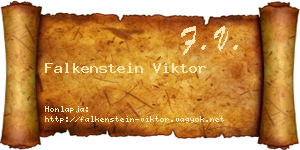 Falkenstein Viktor névjegykártya